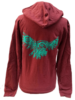 Image of Tribal Owl Supersoft Organic Cotton Zipper Hoodie