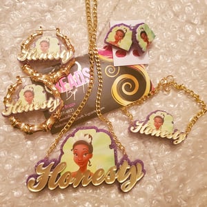 4Piece Princess Tiana Nameplate Set