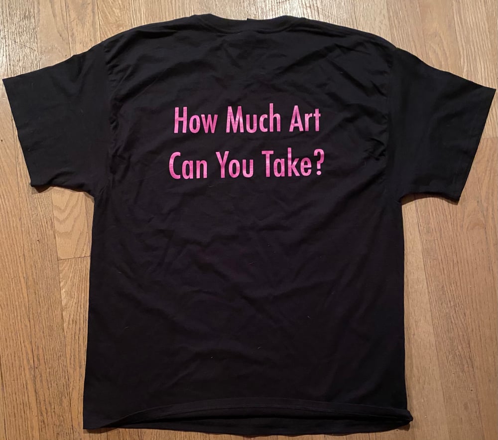 How Much Art SSD logo T-Shirt - Two sided Magenta Ink