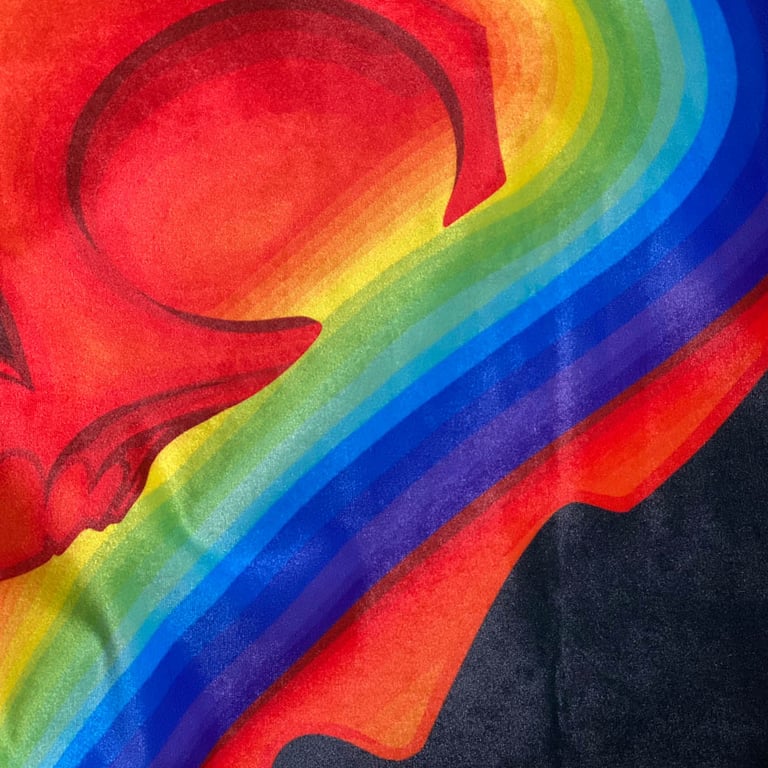 Rainbow Heart Tapestry Image 3