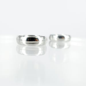 Image of Sterling silver hoops earrings. M3023