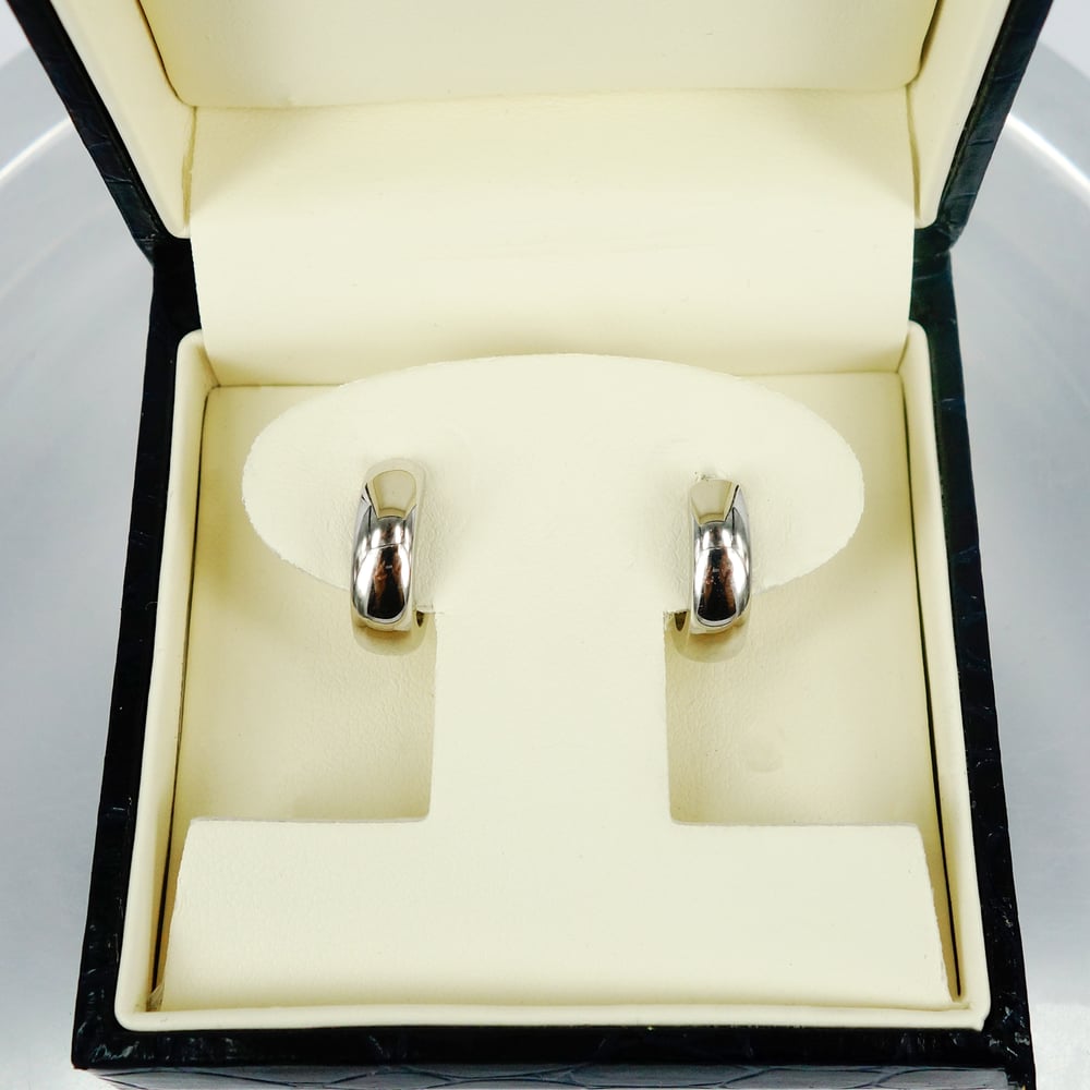 Image of Sterling silver hoops earrings. M3023