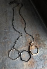 Image 2 of Hexi Trio Necklace (Mixed Colors)