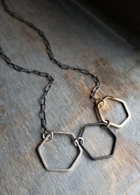 Image 1 of Hexi Trio Necklace (Mixed Colors)