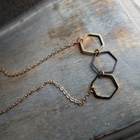 Image 1 of Hexi Trio Necklace (Gold)