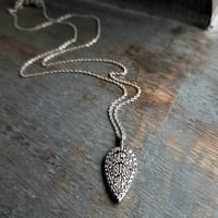 Image 1 of Simple Pave Silver Leaf Necklace