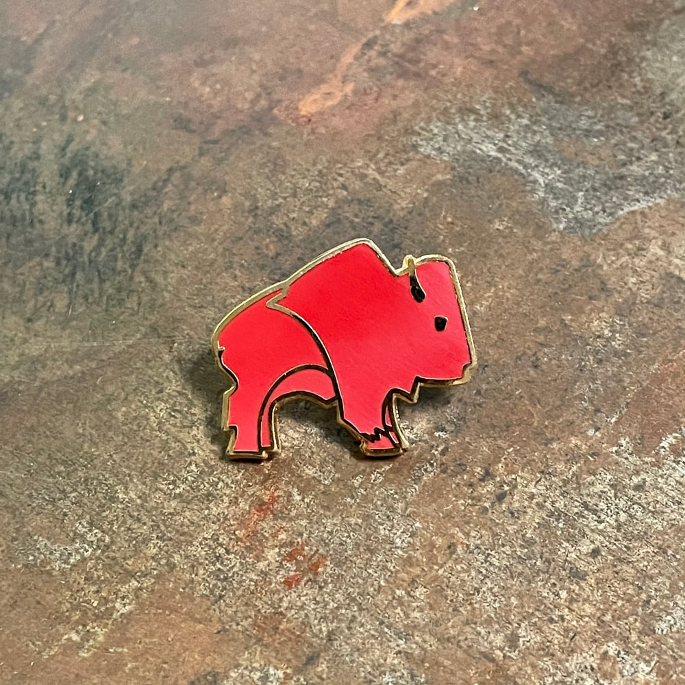 Bison Pin - Red Rust