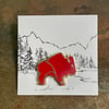 Bison Pin - Red Rust