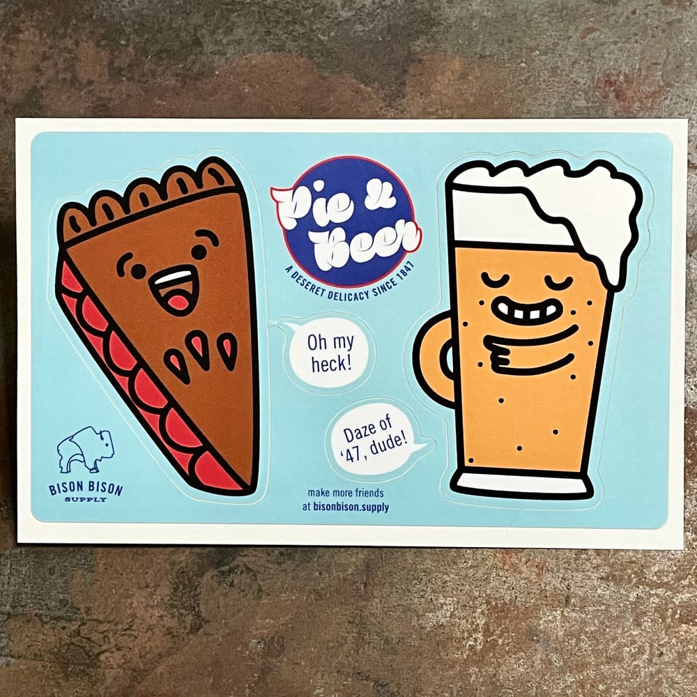 Pie & Beer Sticker Sheet