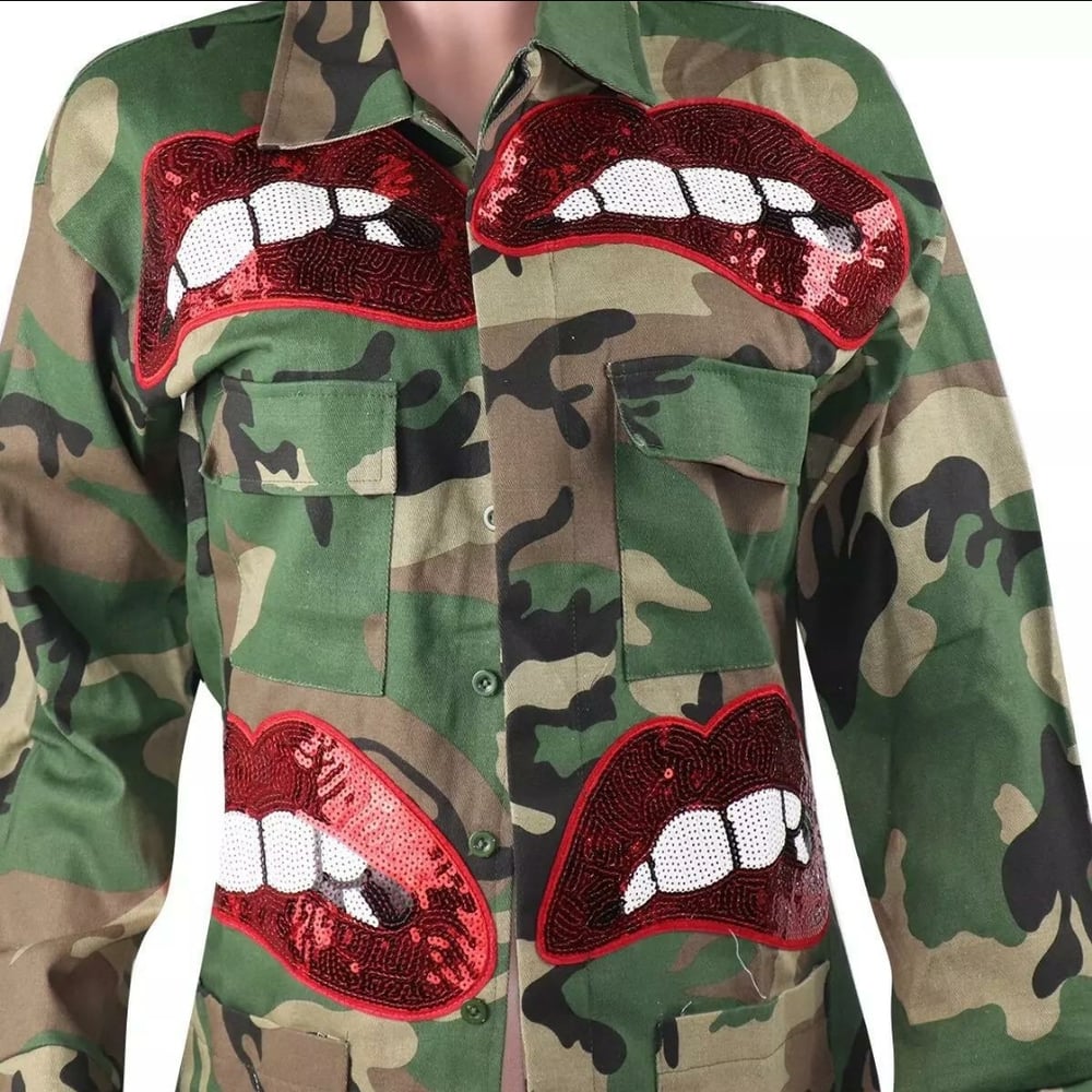 Army cherry lips jacket