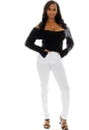 White skinny pants 