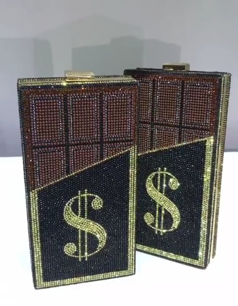 Chocolate Money Clutch 