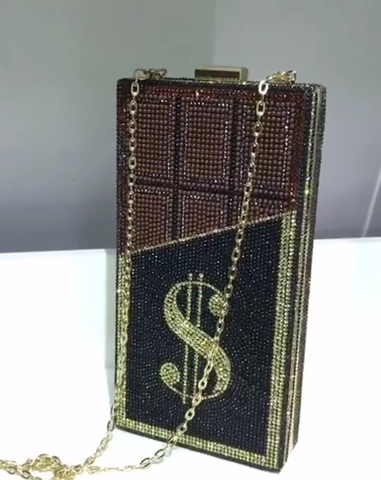 Chocolate Money Clutch Image 2