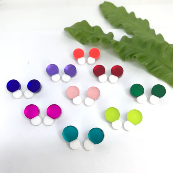 Image of Náušnice Bubbles Colors & white