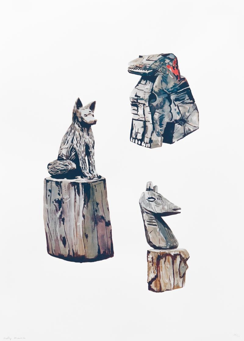 Sculptures d'animaux en bois : Labergement-Sainte-Marie, Baurech, Sieuras