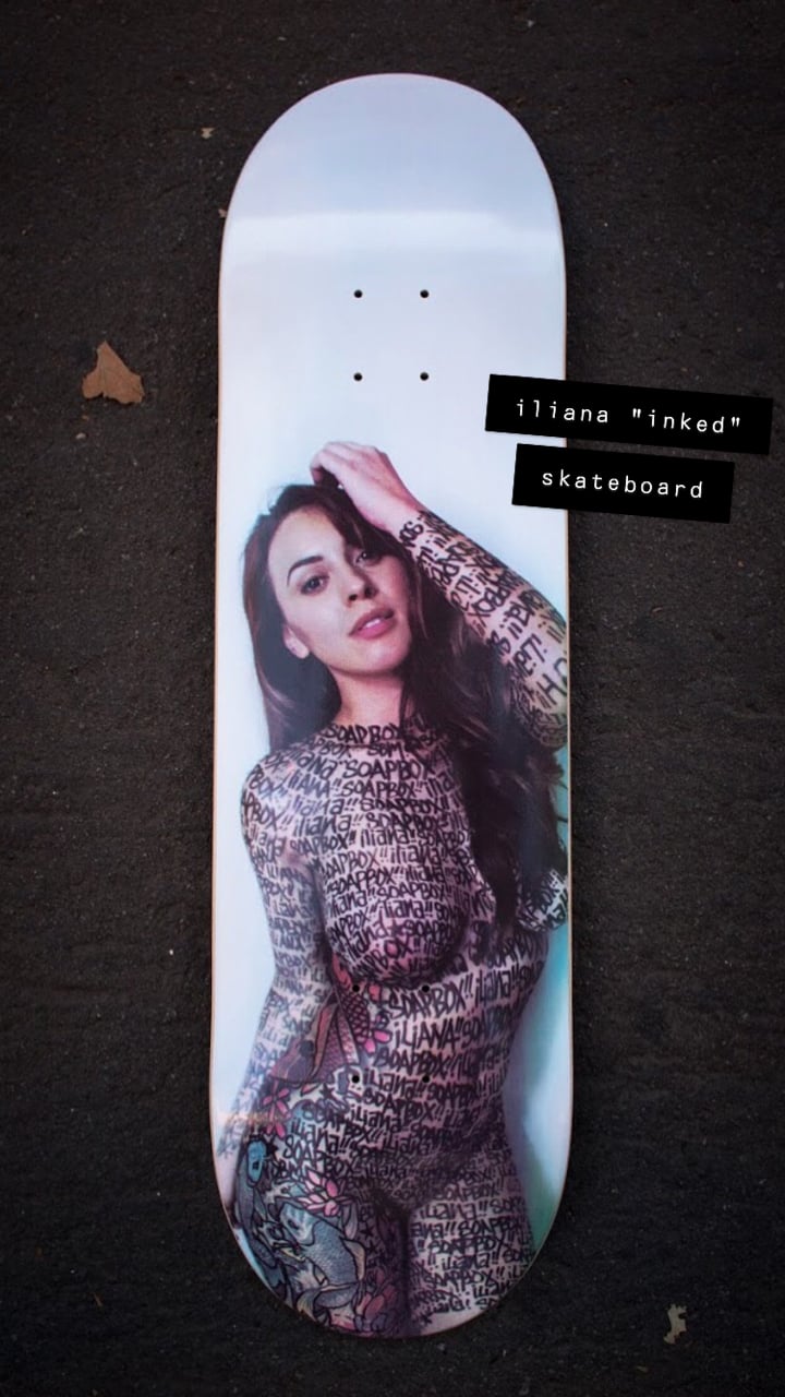 Image of iliana "inked" skateboard deck