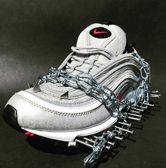 Razor bladed and nailed Air Max 97
