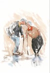 And Then I Kissed Her *ORIGINAL WATERCOLOUR SKETCH*
