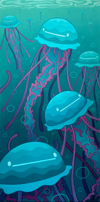 Image 1 of Jellyfish canvas