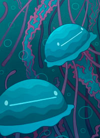 Image 4 of Jellyfish canvas