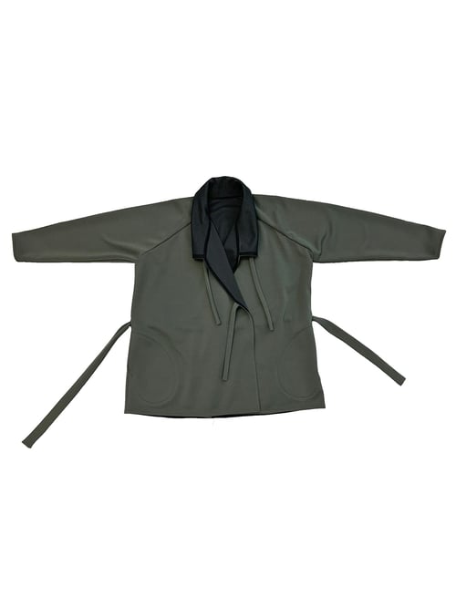 Image of FOS Robe - Wool- Dark green