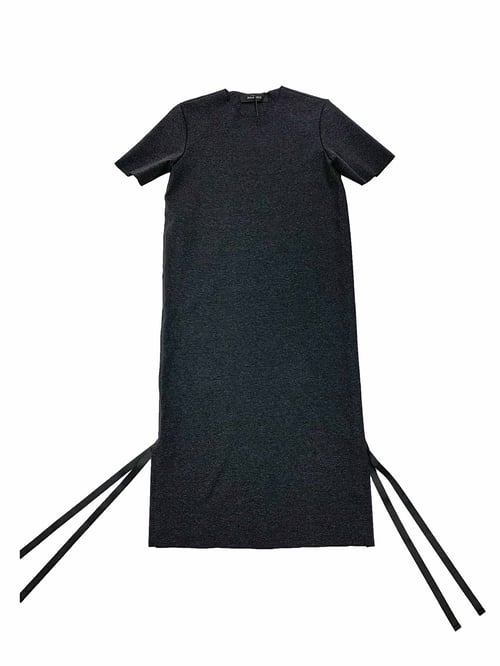 Image of Shift Dress - Organic Cotton - Dark grey melange