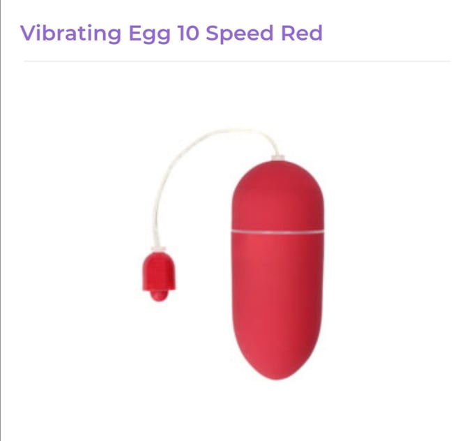 Image of Vibrating Egg 10 Speed Red