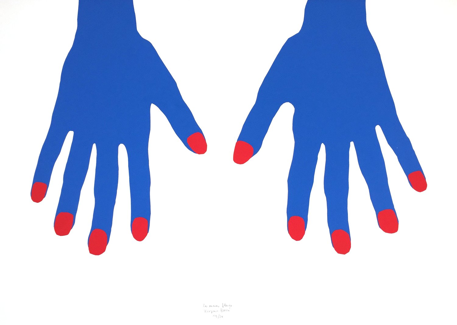 Les mains bleues