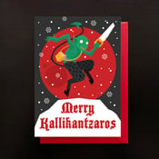 Image of Merry Kallikantzaros greeting cards - 4 pack