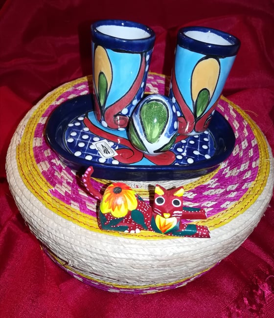Image of Gift basket Talavera shot glass 
