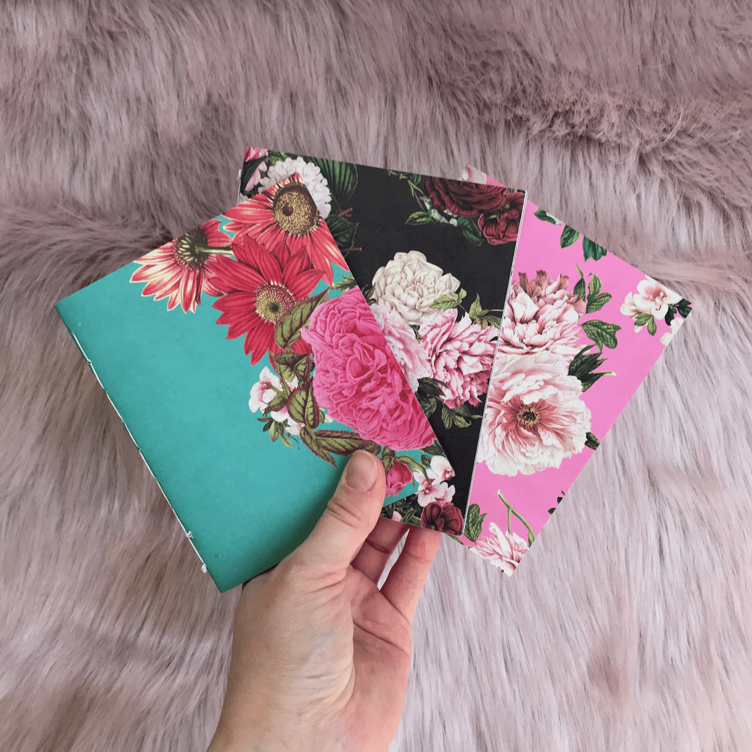 Image of THREE PACK - floral mini junk journals