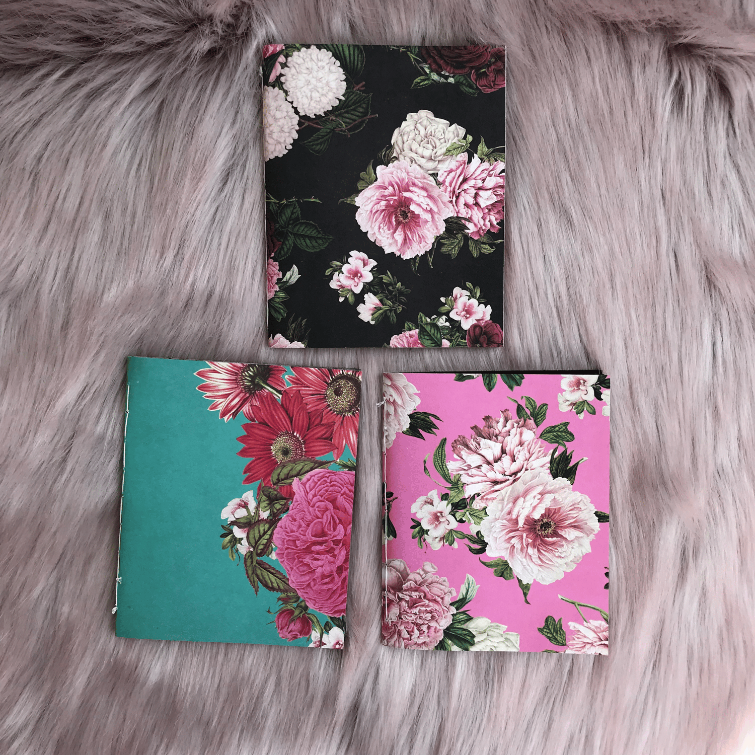 Image of THREE PACK - floral mini junk journals