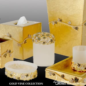 Image of Luxury Gold Bathroom Accessories Gold Vine Collection