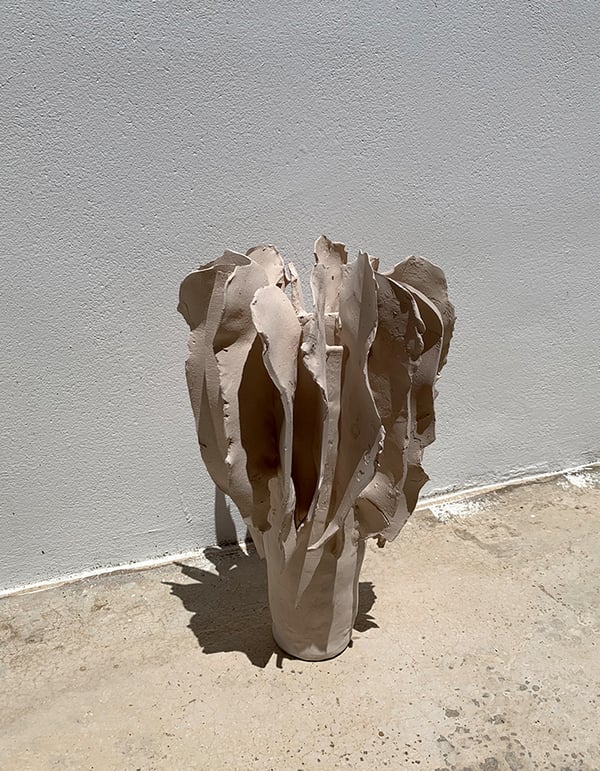 Image of "Angèle" Sculptural Vase in Off White