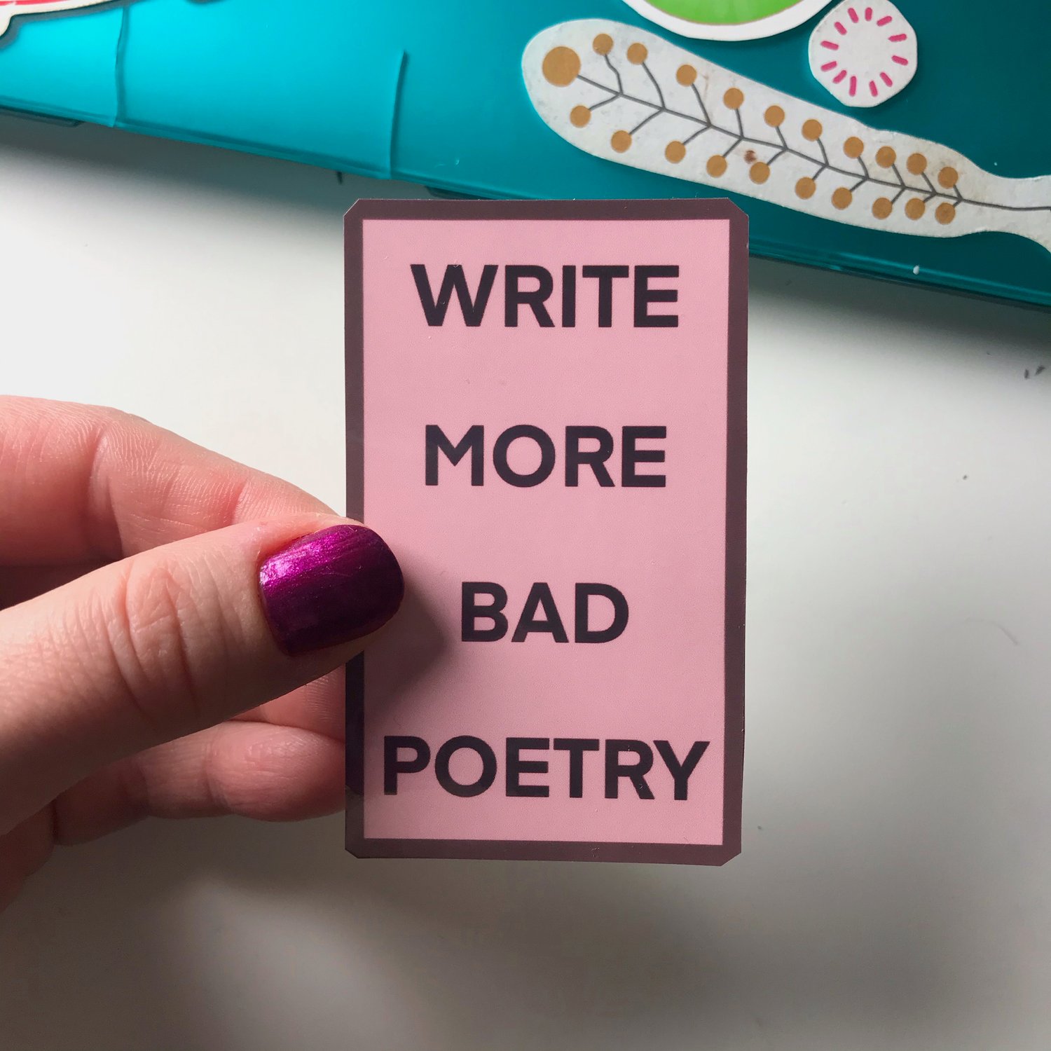 Image of ADD ON ITEM - poetry sticker