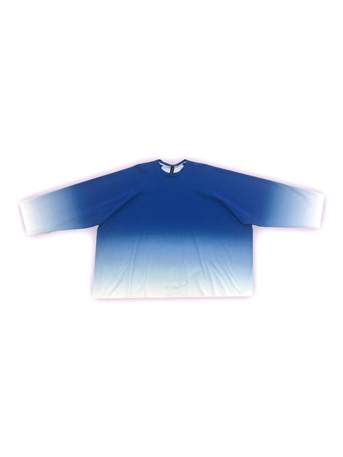 Image of OF1 Blouse - 40 % off - Organic Jersey - Blue Gradient
