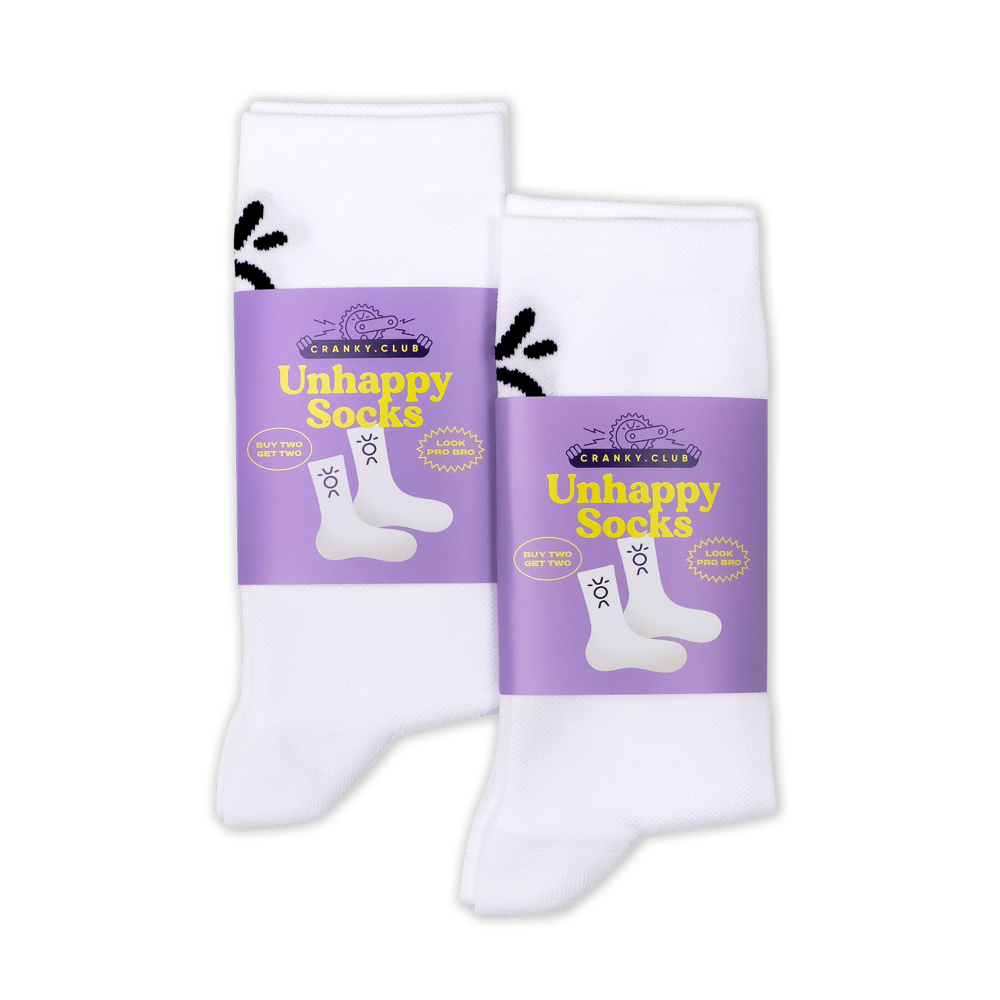 Image of Unhappy Socks - White