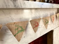 Reindeer Leaping Bunting Red & Green