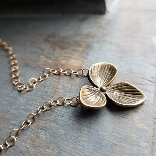 Bronze Orchid Bloom Necklace