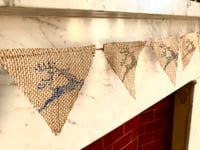 Reindeer Leaping Bunting Blue & Black