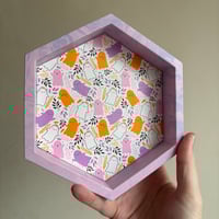 Image 2 of Cute Ghosts Large Hexagon Dice Tray