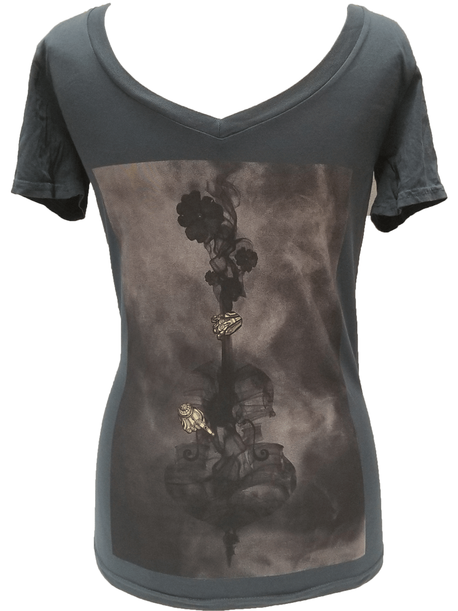 Image of Smoking Bass Organic Cotton Women's T-Shirt