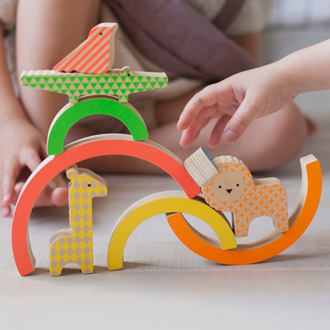Petit Collage Wild Rainbow Wooden Balancing Game | London Mummy ...