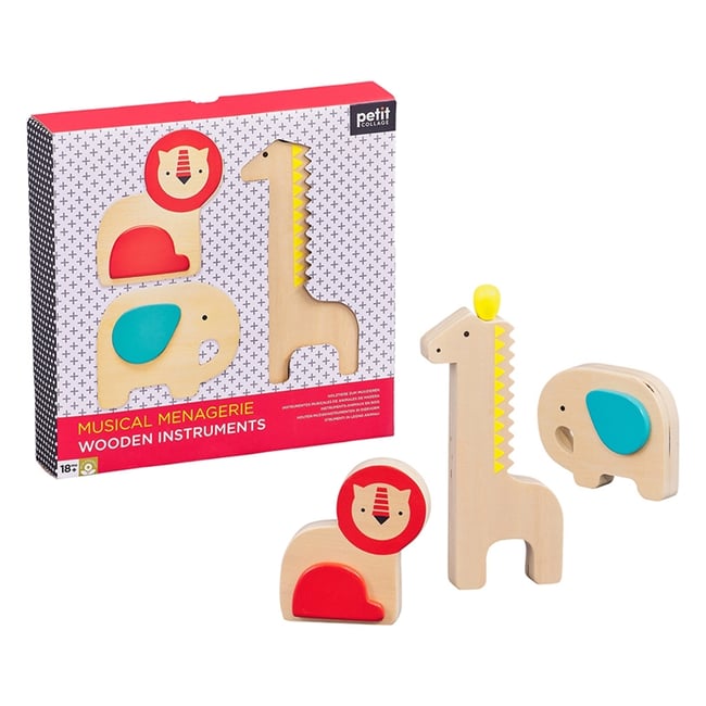 Petit Collage Wooden Animal Instruments
