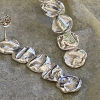 Image 2 of Long silver earrings - Long Droplet  Uisce Earrings