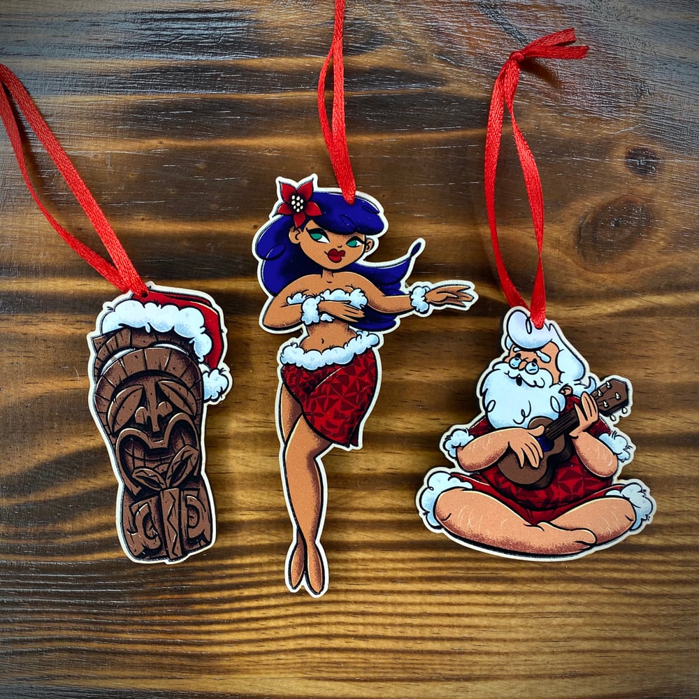 Image of Set of 3 Huladays Christmas Ornaments