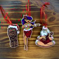 Image 1 of Set of 3 Huladays Christmas Ornaments