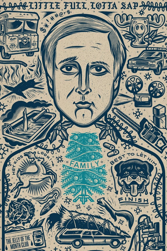 Image of Clark - Icon Print - Blue Christmas Variant