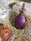 Ruby Zoisite Copper Pendant