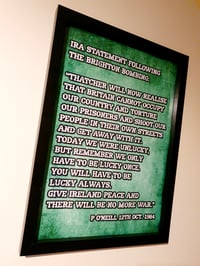 Image 1 of IRA Brighton Bomb Statement A3 Print.